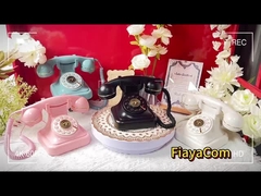 Düğünler Kutlamalar Telefon Misafir Kitabı Açık Ses Vintage Telefon Ses Kaydedici Düğme Tasarımı