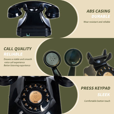 Şarj Düğün Ses Misafir Kitabı Siyah Vintage Telefon Ses Kaydedici Anıları Korumak İçin