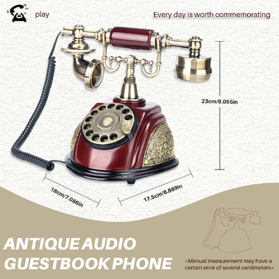 Retro Ses Telefonu Misafir Kitabı Bebek Duşları Düğün Kitabı Dilekleri Yakalamak İçin Mesajlar