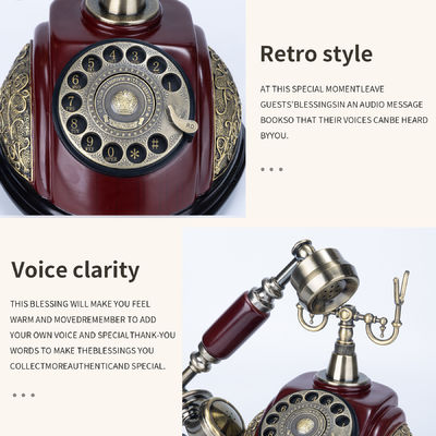 Retro Ses Telefonu Misafir Kitabı Bebek Duşları Düğün Kitabı Dilekleri Yakalamak İçin Mesajlar