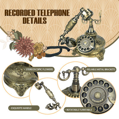 Bronz Misafir Kitabı Telefon Antika Ses Misafir Kitabı Günahın İtirafı için Telefon
