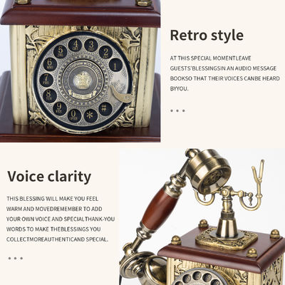 Bronz Vintage Misafir Kitabı Telefon Sesli Posta Düğün Misafir Kitabı Avrupa tarzı Plastik Yapı