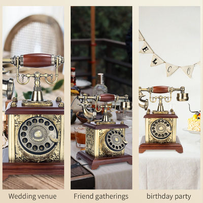 Bronz Vintage Misafir Kitabı Telefon Sesli Posta Düğün Misafir Kitabı Avrupa tarzı Plastik Yapı
