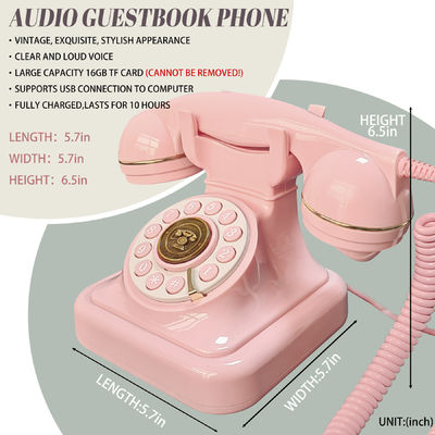 Plastik Telefon Ses Misafir Kitabı 32GB Hafıza Telefon Misafir Kitabı Düğün