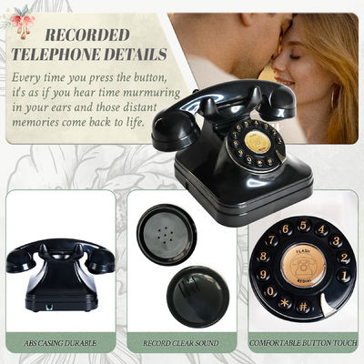Düğünler Kutlamalar Telefon Misafir Kitabı Açık Ses Vintage Telefon Ses Kaydedici Düğme Tasarımı