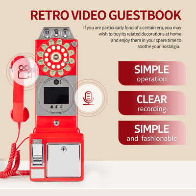 Özel Retro Düğün Ses Video Misafir defteri ABS Plastik Ziyafet Partisi Misafir kutsaması Giriş Kitabı Özel Sesli Mesaj