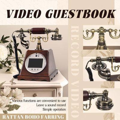 Özel Retro Düğün Ses Video Misafir defteri ABS Plastik Ziyafet Partisi Misafir kutsaması Giriş Kitabı Özel Sesli Mesaj