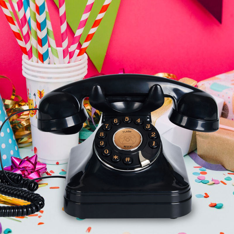 Düğünler Kutlamalar Telefon Misafir Kitabı Açık Ses Vintage Telefon Ses Kaydedici Düğme Tasarımı